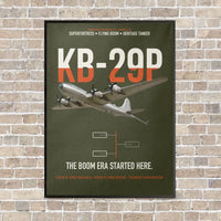 Thumbnail for KB-29P SUPERFORTRESS vertical canvas print - framed - green army background