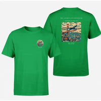 Thumbnail for VINTAGE G4116 - The Golden Gate Departure - Double-Side T-Shirt design on green double side t shirt