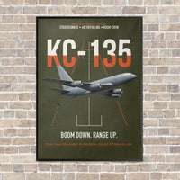 Thumbnail for KC-135 STRATOTANKER vertical canvas print - framed - green army background
