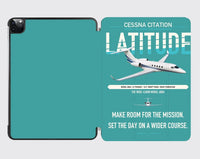 Thumbnail for Cessna Citation Latitude design on turquoise ipad tablet case