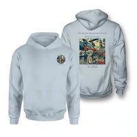 Thumbnail for VINTAGE G4311 - The Bicycle Messenger Handoff - Double-Side Hoodie design on lightblue double side