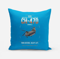 Thumbnail for Boeing CH-47D design on turquoise pillow