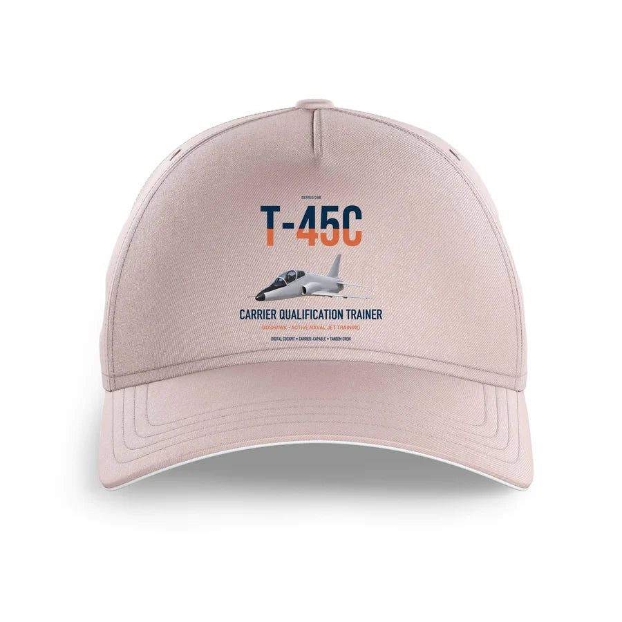 T-45C Goshawk design on pink printed hat