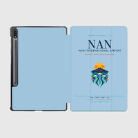Thumbnail for Nadi International Airport (NAN) design on light blue samsung tablet tablet case
