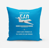 Thumbnail for Cessna Citation 560 - Citation V design on turquoise pillow