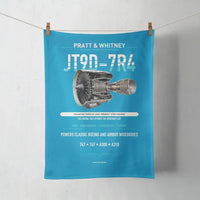 Thumbnail for JT9D-7R4 design on turquoise towel