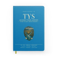 Thumbnail for McGhee Tyson Airport Knoxville (TYS) design on turquoise notebook