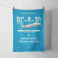 Thumbnail for McDonnell Douglas DC-9-30 design on turquoise towel