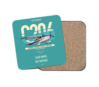 Thumbnail for Cessna 206 Stationair design on turquoise 1 piece coaster