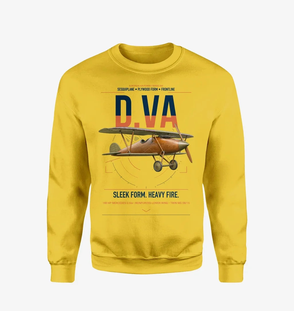 Albatros D.Va design on yellow sweatshirt