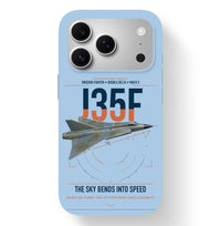 Thumbnail for Saab J 35F Draken design on light blue magsafe iphone case, for iPhone 17 Pro