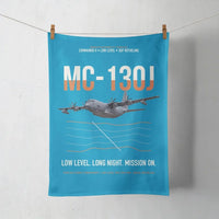 Thumbnail for MC-130J COMMANDO II design on turquoise towel