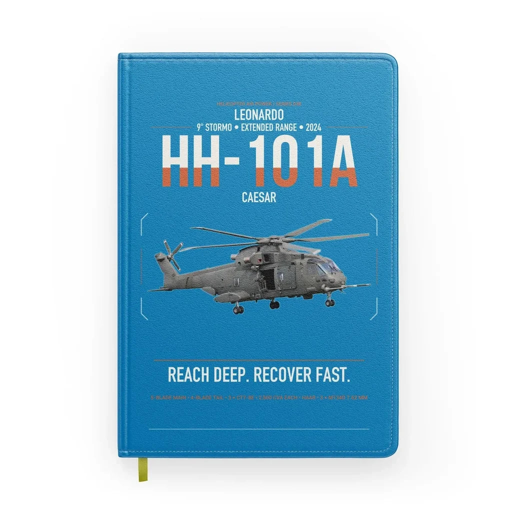Leonardo HH-101A Caesar design on turquoise notebook