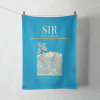 Thumbnail for Sion Airport (SIR) design on turquoise towel