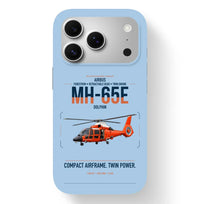 Thumbnail for Airbus MH-65E Dolphin design on light blue magsafe iphone case, for iPhone 17 Pro