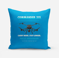 Thumbnail for Draganfly Commander 3XL design on turquoise pillow