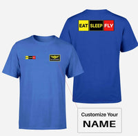 Thumbnail for Customisable Eat Sleep Fly T-Shirt - view 9