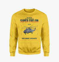 Thumbnail for Sud Aviation SA 321G Super Frelon design on yellow sweatshirt