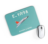 Thumbnail for F-102A Delta Dagger design on turquoise rectangle mouse pad
