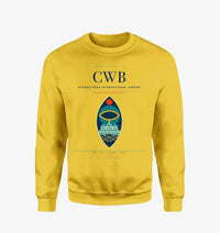 Thumbnail for Afonso Pena International Airport (CWB) design on yellow sweatshirt