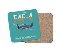 Thumbnail for F4F-4 Wildcat design on turquoise 1 piece coaster