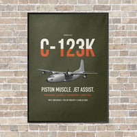Thumbnail for C-123K Provider vertical canvas print - framed - green army background