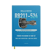 Thumbnail for RB211-524 design on turquoise notebook