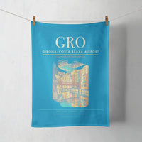 Thumbnail for Girona–Costa Brava Airport (GRO) design on turquoise towel