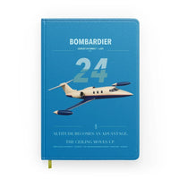 Thumbnail for Bombardier Learjet 24 design on turquoise notebook