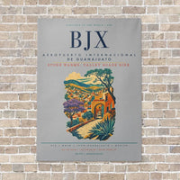 Thumbnail for Aeropuerto Internacional de Guanajuato BJX vertical canvas print - no frame - light gray background