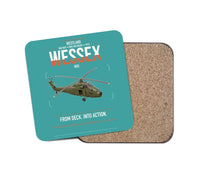 Thumbnail for Westland Wessex HU5 design on turquoise 1 piece coaster