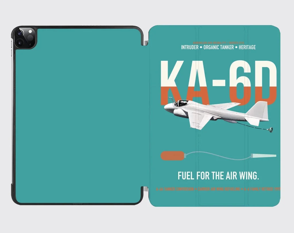 KA-6D Intruder design on turquoise ipad tablet case