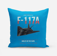 Thumbnail for F-117A Nighthawk design on turquoise pillow