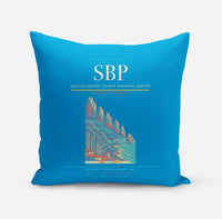 Thumbnail for San Luis Obispo County Regional Airport (SBP) design on turquoise pillow