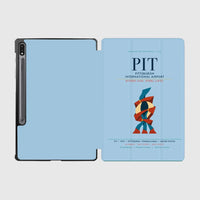 Thumbnail for Pittsburgh International Airport (PIT) design on light blue samsung tablet tablet case