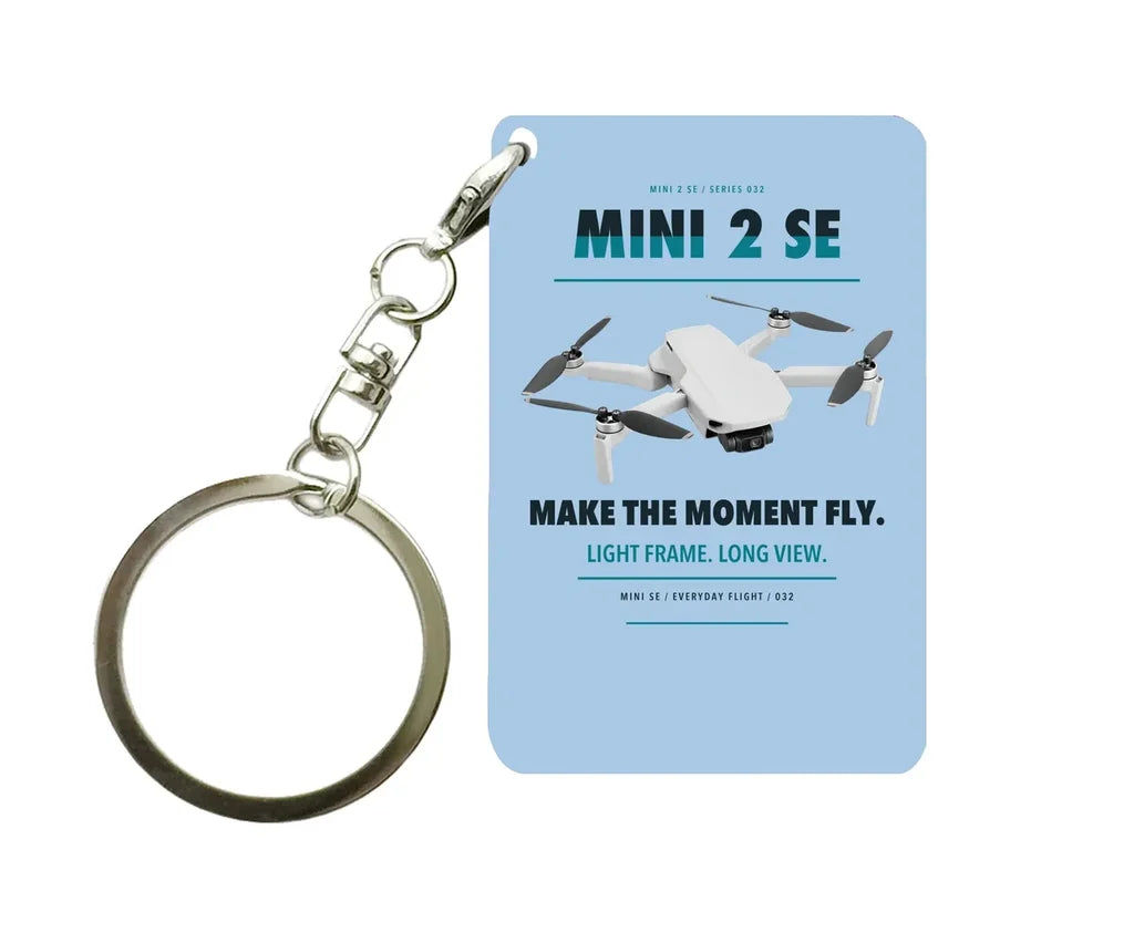 DJI Mini 2 SE Key Chain design on light blue key chain
