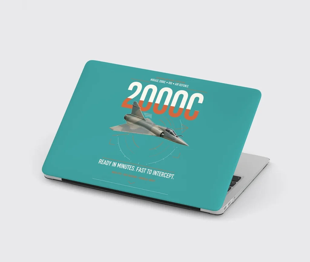 Dassault Mirage 2000C RDI design on turquoise MacBook case