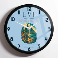 Thumbnail for Hewanorra International Airport (UVF) design on light blue framed wall clock