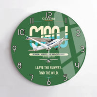Thumbnail for Cessna 180J Skywagon design on green no frame wall clock