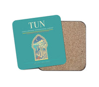 Thumbnail for Tunis-Carthage International Airport (TUN) design on turquoise 1 piece coaster