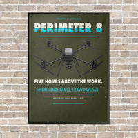 Thumbnail for Skyfront Perimeter 8 vertical canvas print - framed - green army background