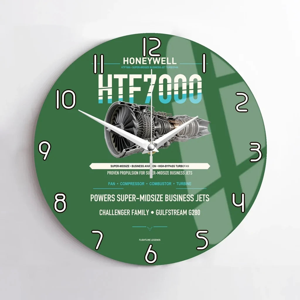 HTF7000 design on green no frame wall clock