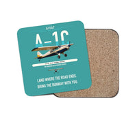 Thumbnail for Aviat Husky A-1C-180 design on turquoise 1 piece coaster