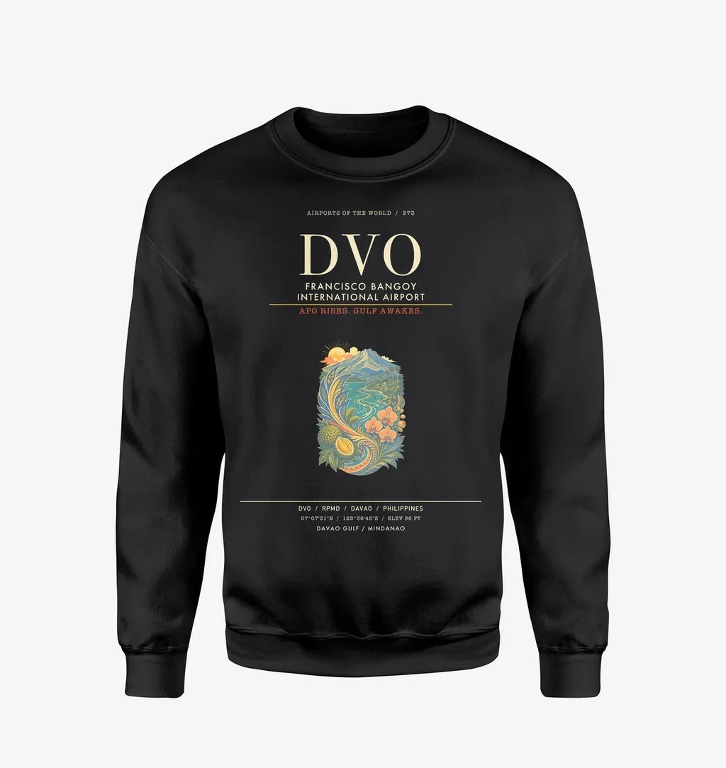 Francisco Bangoy International Airport Davao DVO Sweatshirt - Black