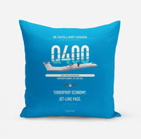 Thumbnail for De Havilland Dash 8-400 design on turquoise pillow