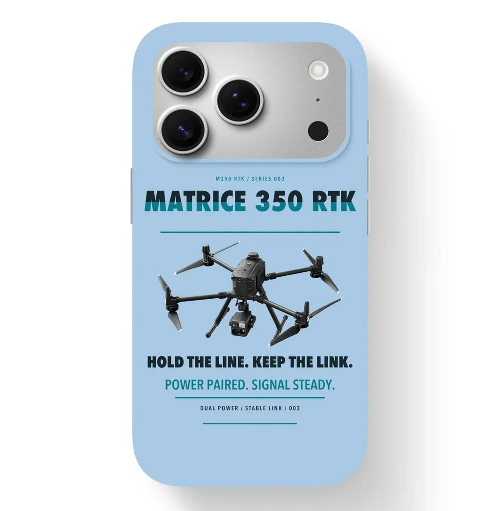 DJI Matrice 350 RTK Case design on light blue iphone case