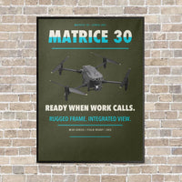 Thumbnail for DJI Matrice 30 vertical canvas print - framed - green army background