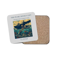 Thumbnail for The Pearl Diver's Lift - Designed Coasters design on light gray 1-piece