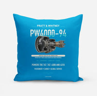Thumbnail for PW4000-94 design on turquoise pillow