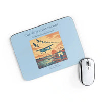 Thumbnail for VINTAGE G4448 - The Migration Escort - Designed Mouse Pads design on lightblue rectangle